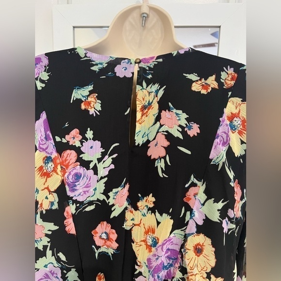 NWT WAYF dresses | Dolman long sleeve black floral mini dress size M - Picture 9 of 11